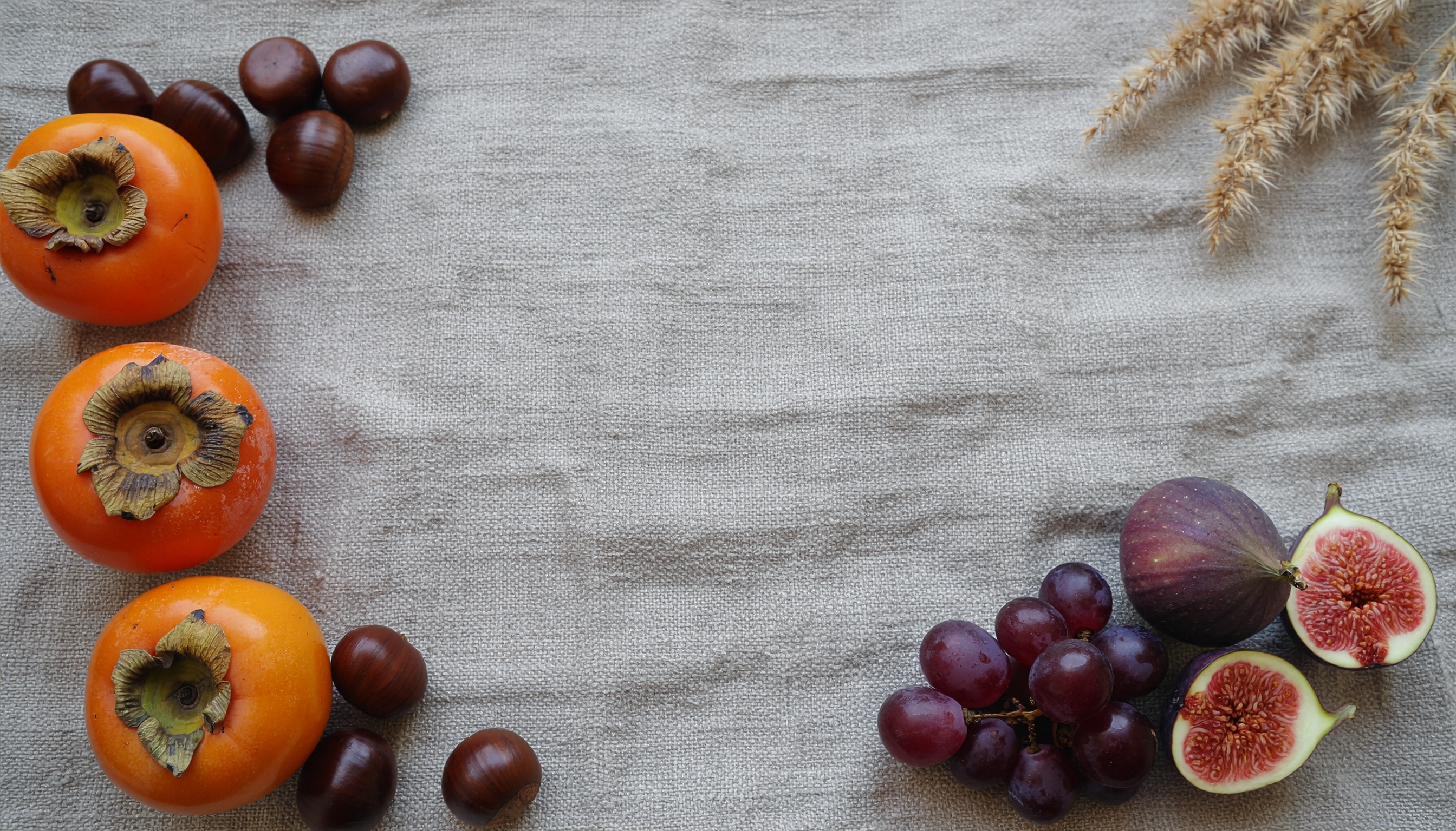 Autumn Harvest Flat Lay on Linen