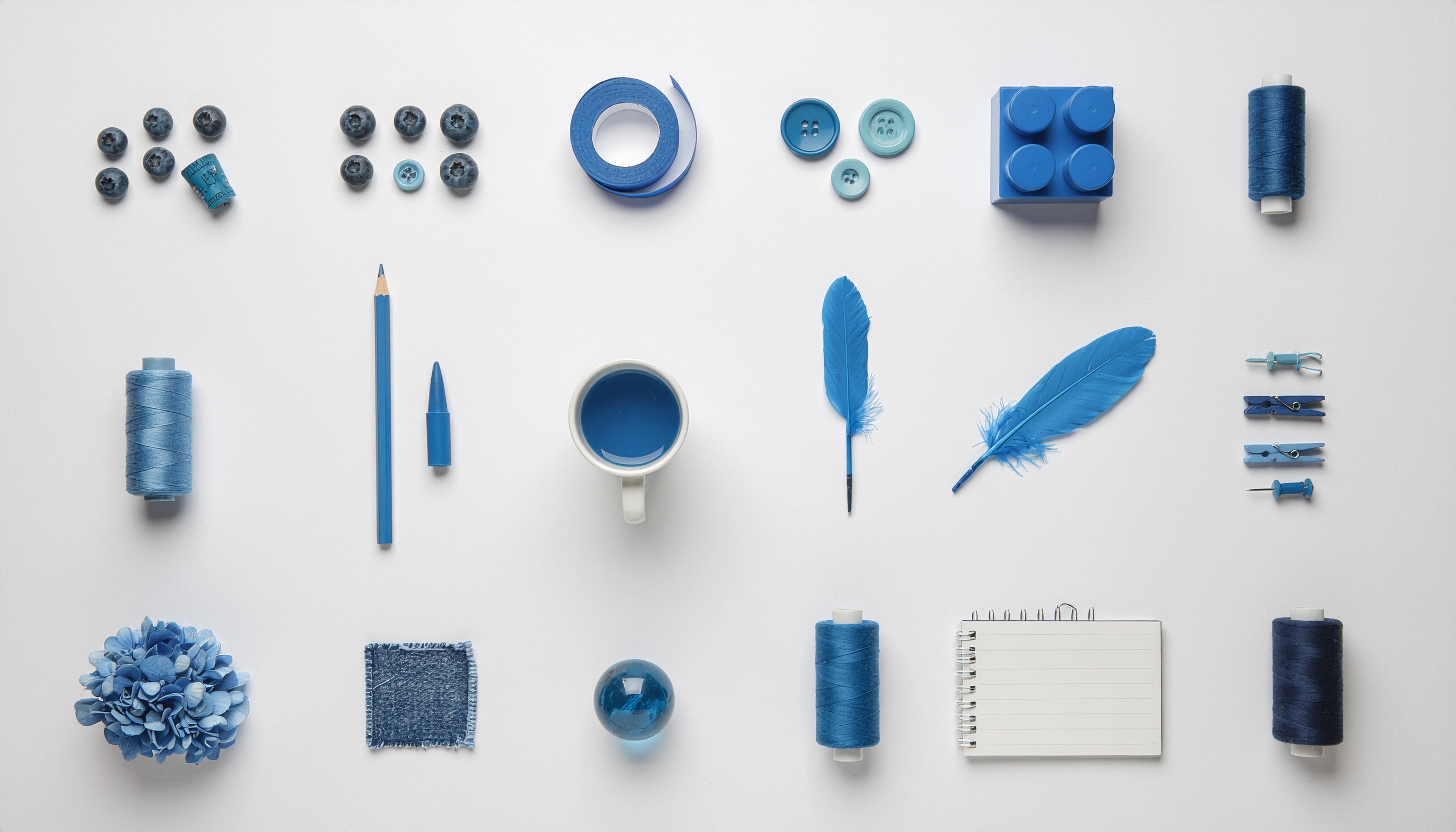 A Collection of Blue Objects
