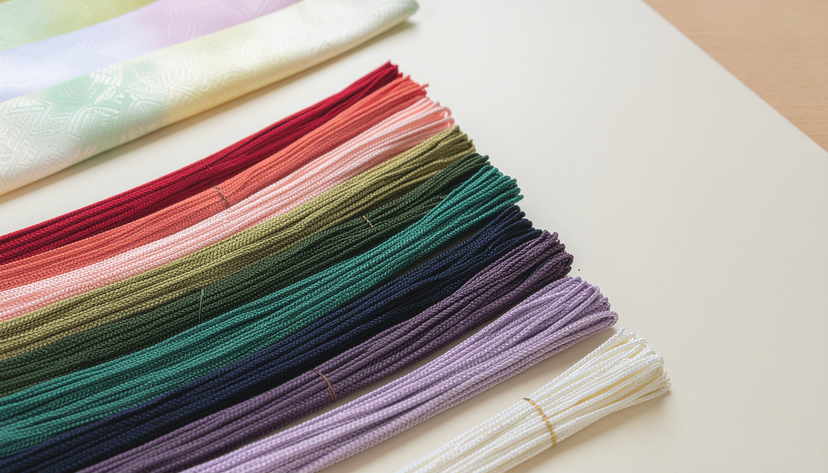 Braided Silk Cords in Different Colors
