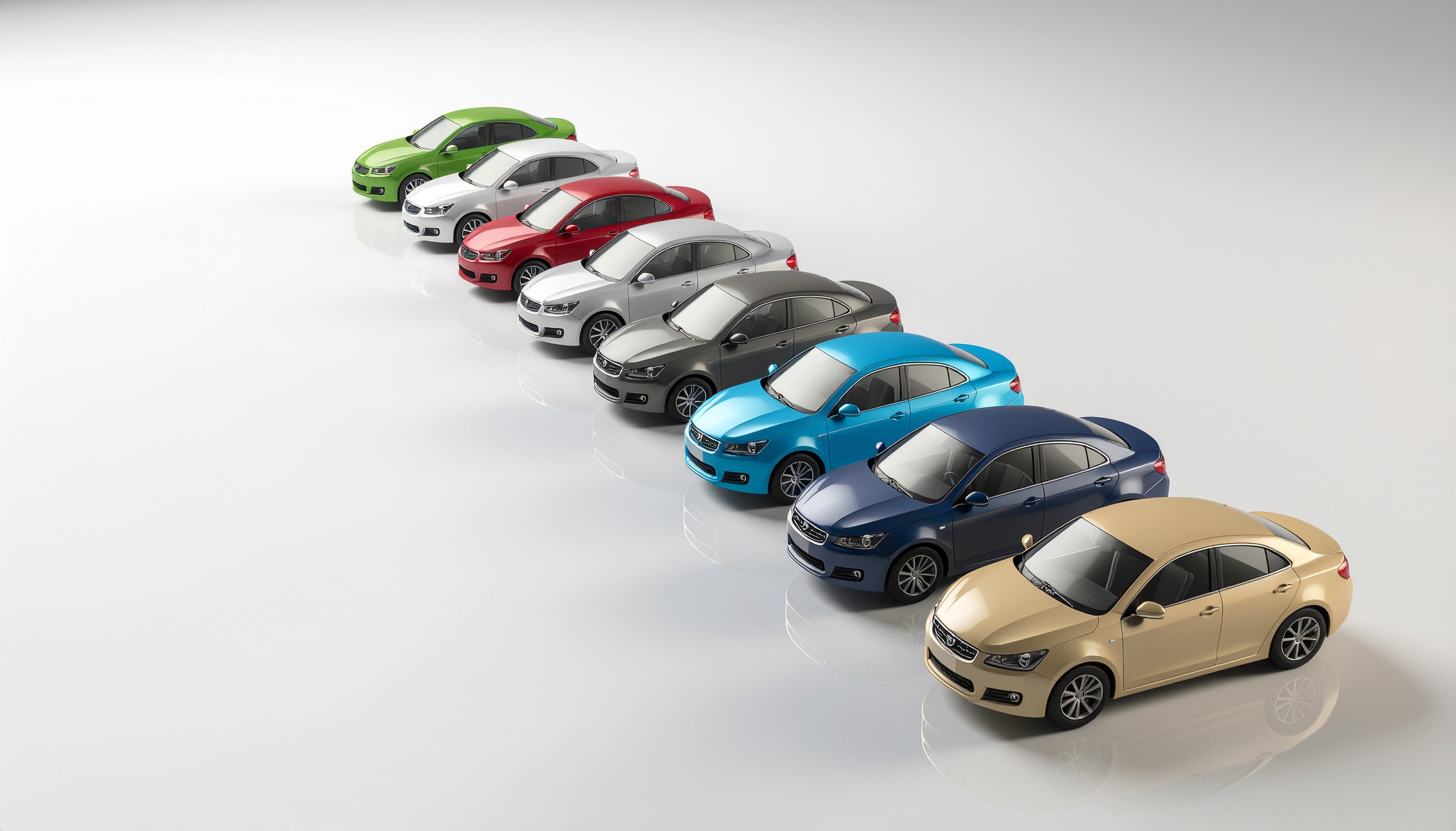 Car Models in Eight Colors