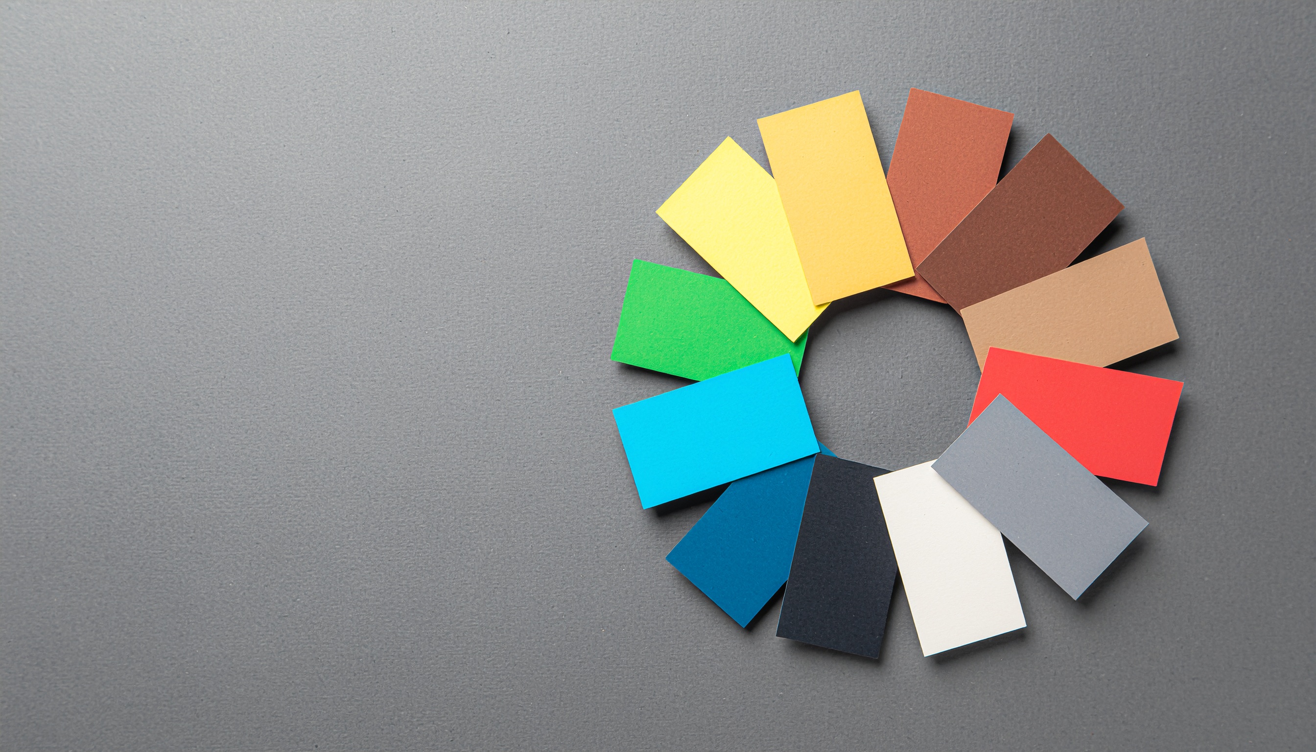 Twelve Color Cards Arranged in a Ring