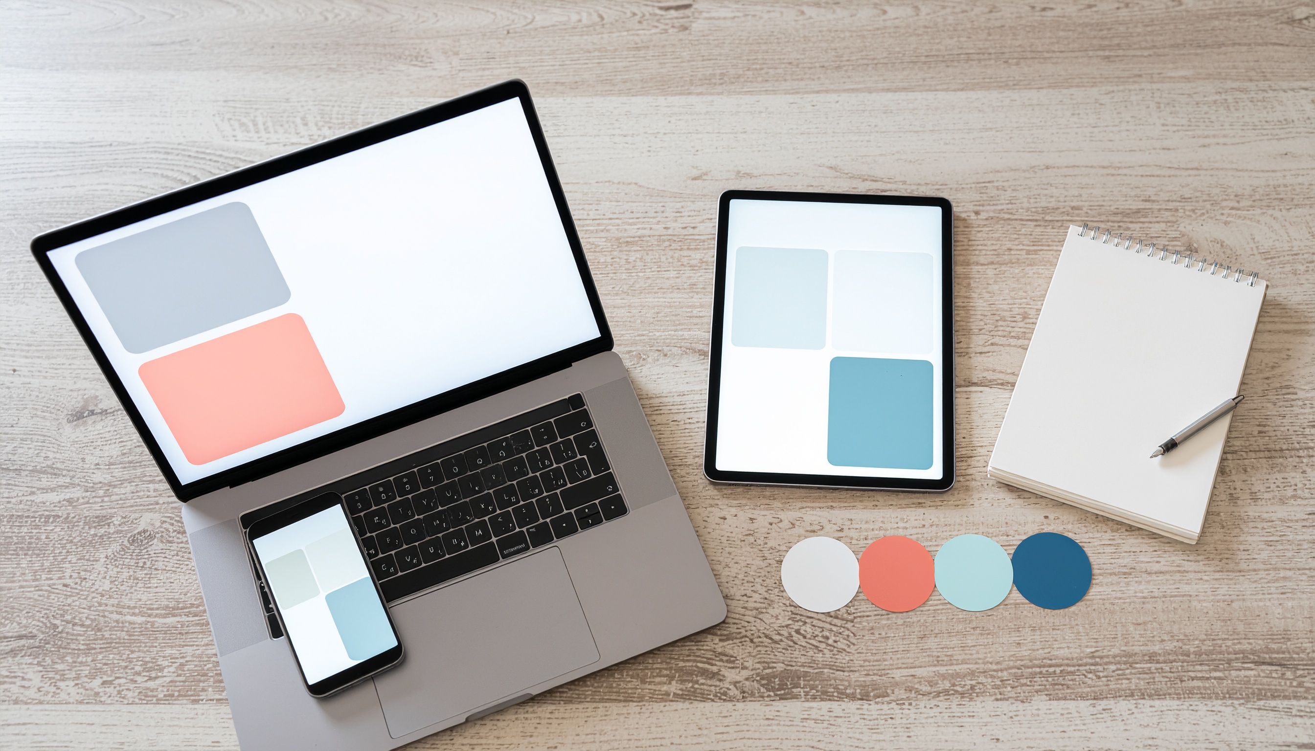 Screen Design Made of Color Blocks