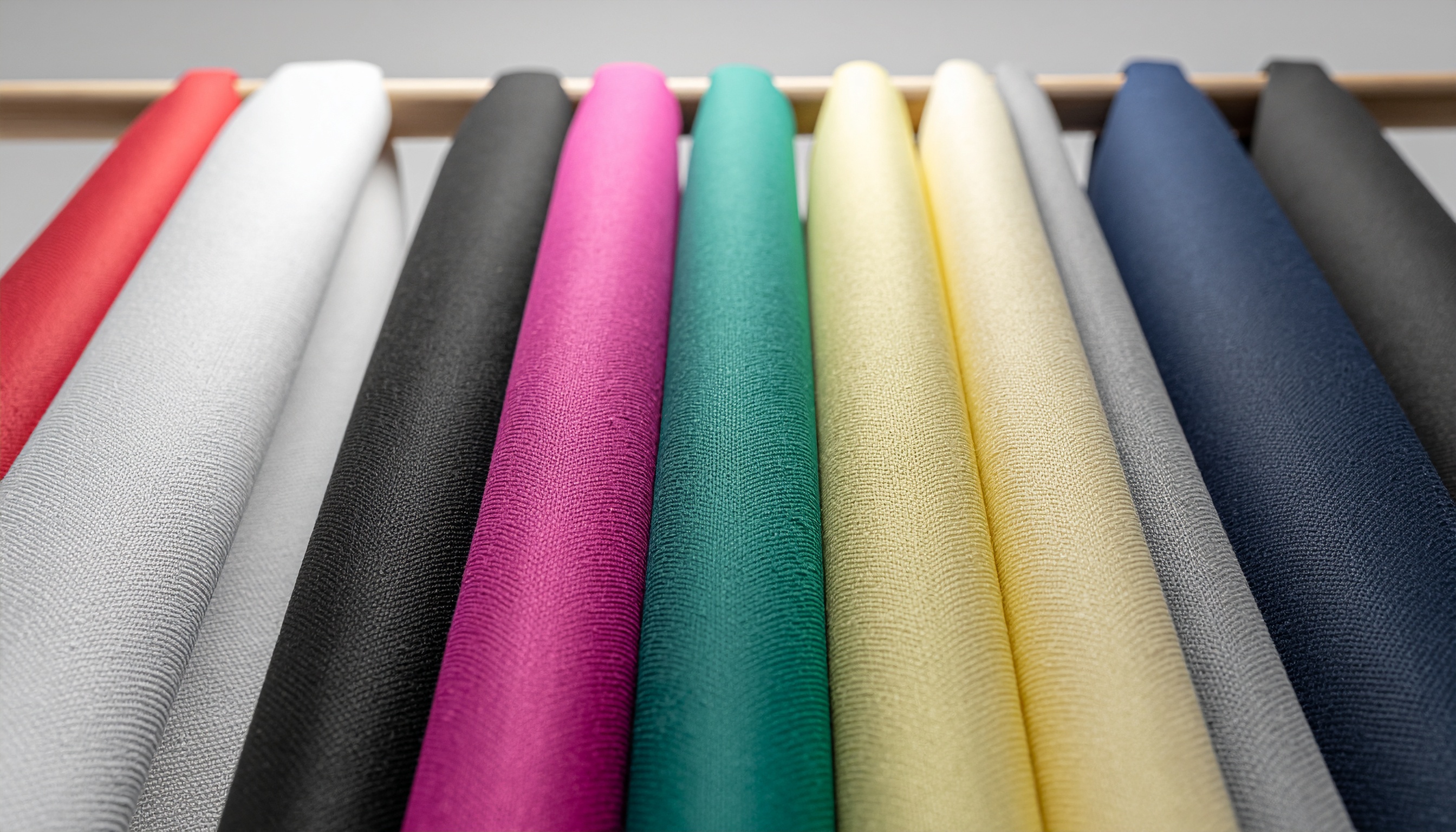 Fabric Drapes in Vivid Cool Colors
