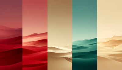 Dune Landscapes in Five Color Bands