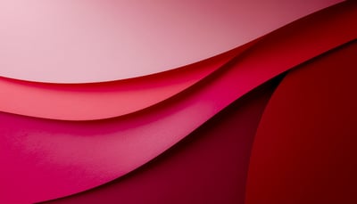 Red and Pink Curved Layers Wallpaper