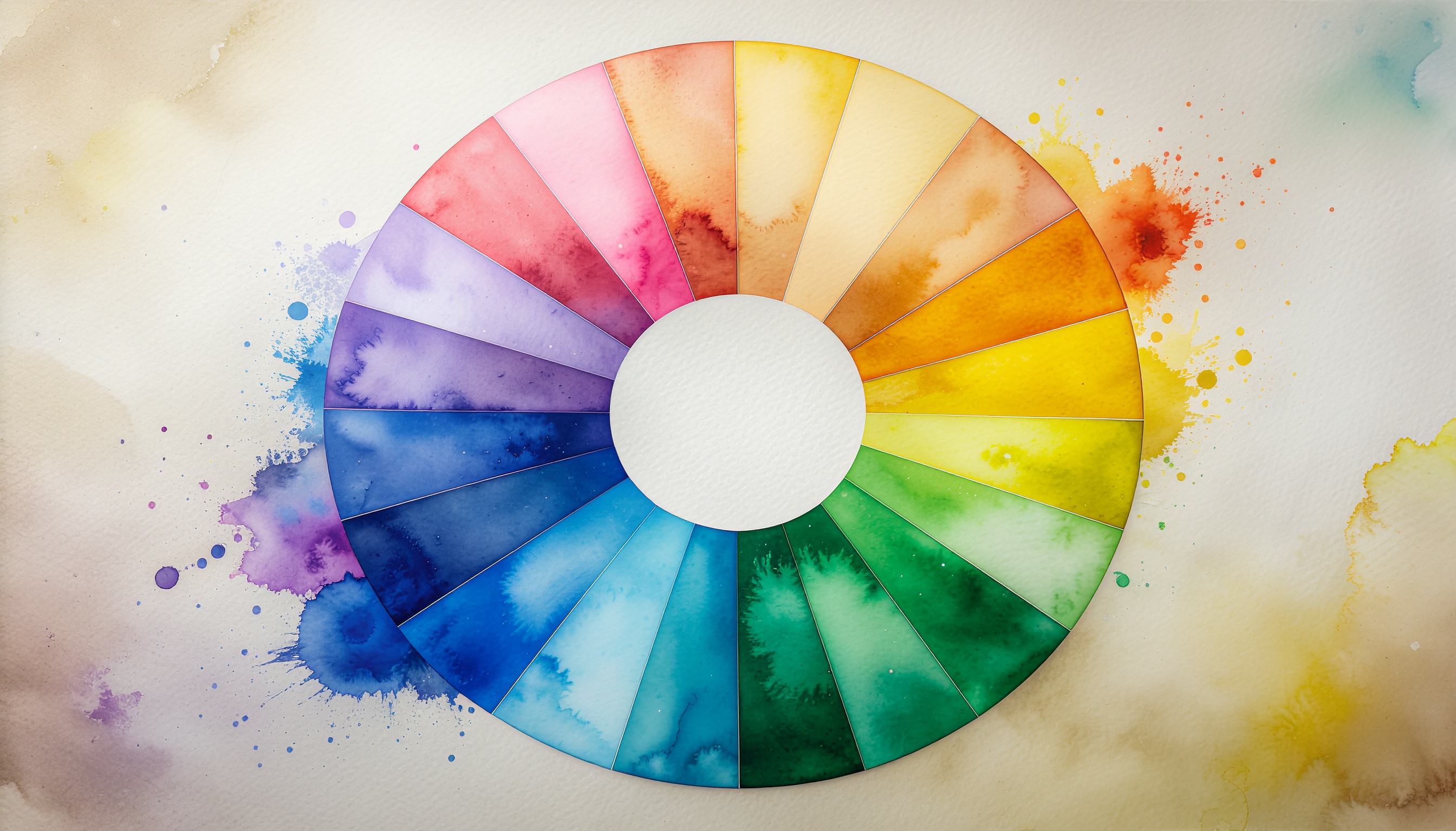 Watercolor Color Wheel Illustration