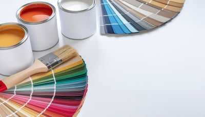 Paint Color Fan Deck and Paint Cans