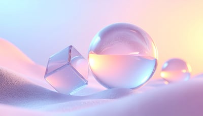 ガラス質の幾何学パステル背景