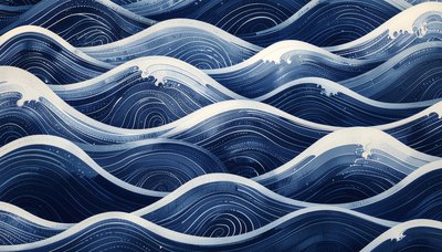 藍色の波紋テクスチャ壁紙