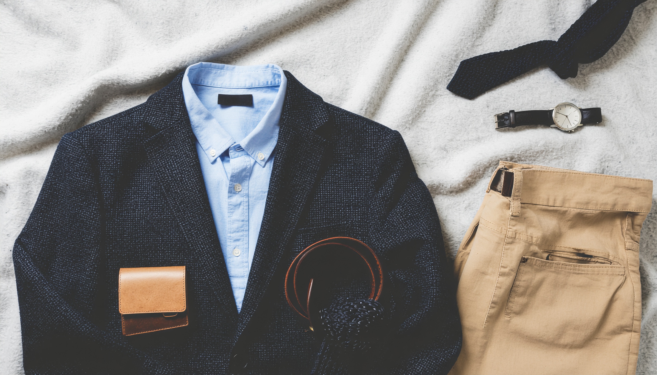 Navy and Brown Menswear Flat Lay