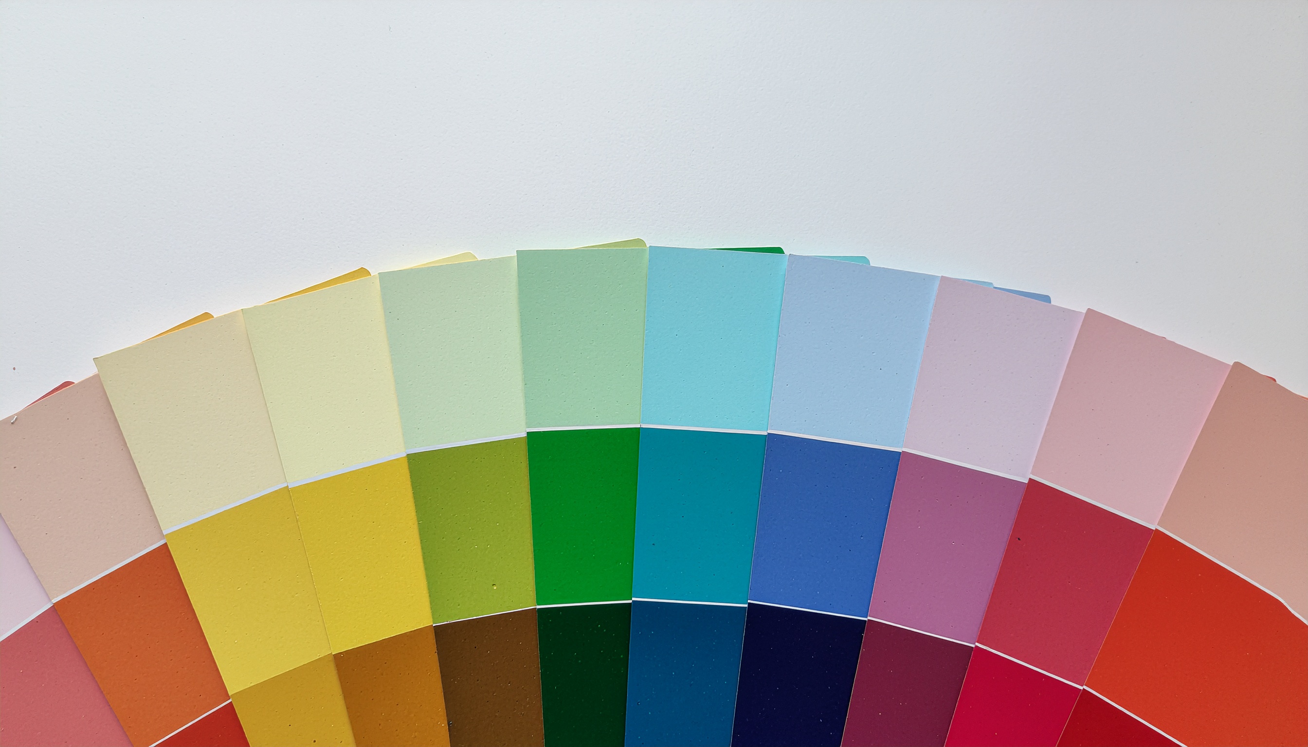 Paint Swatch Fan from Pale to Deep Tones