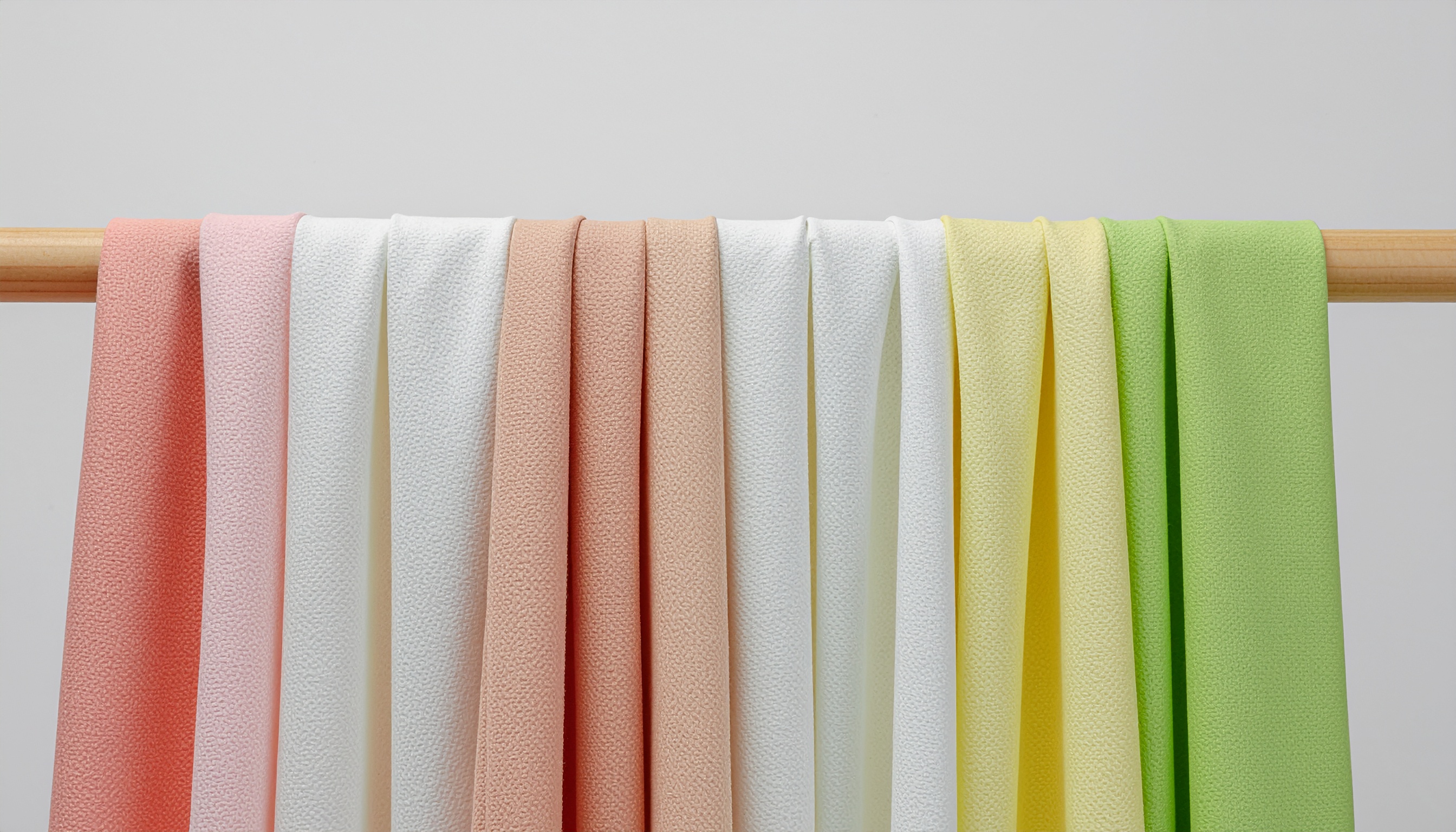 Fabric Drapes in Light Warm Colors