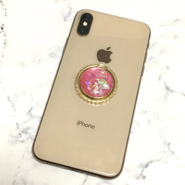 マーメイドスマホリング　オーロラピンク