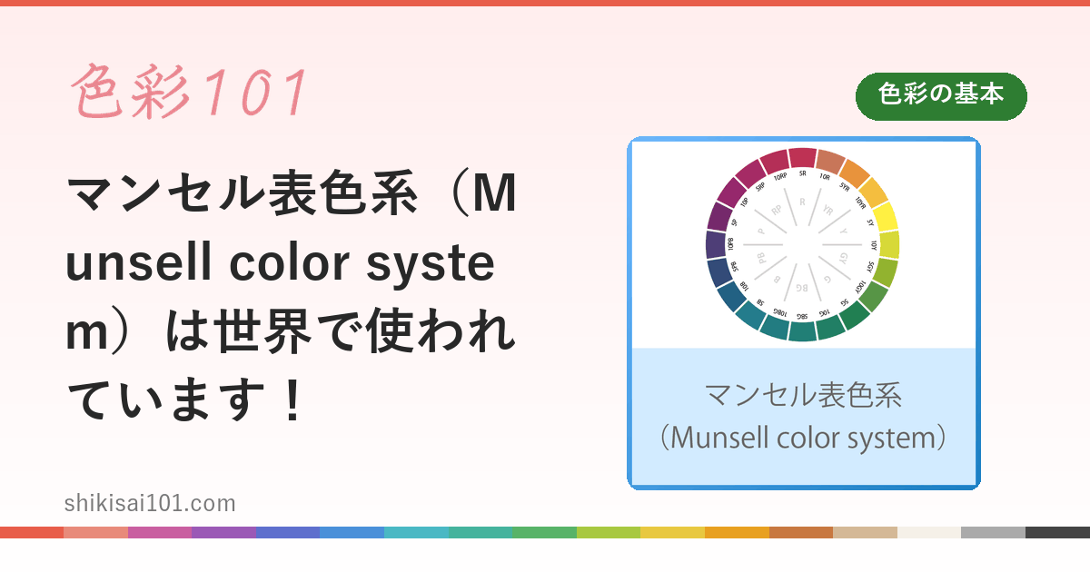 The Munsell color system is used worldwide!